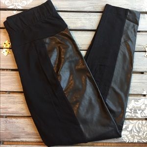 Old Navy Leather Accent Leggings